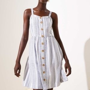 LOFT striped button down dress